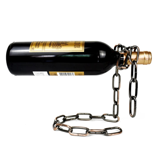 Metal Chain Hanging Wine Rack